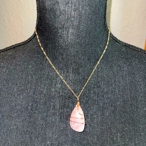 Rose Quartz Crystal Necklace